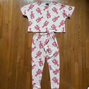ASOS Design Women's Lobster Print Pajama Set